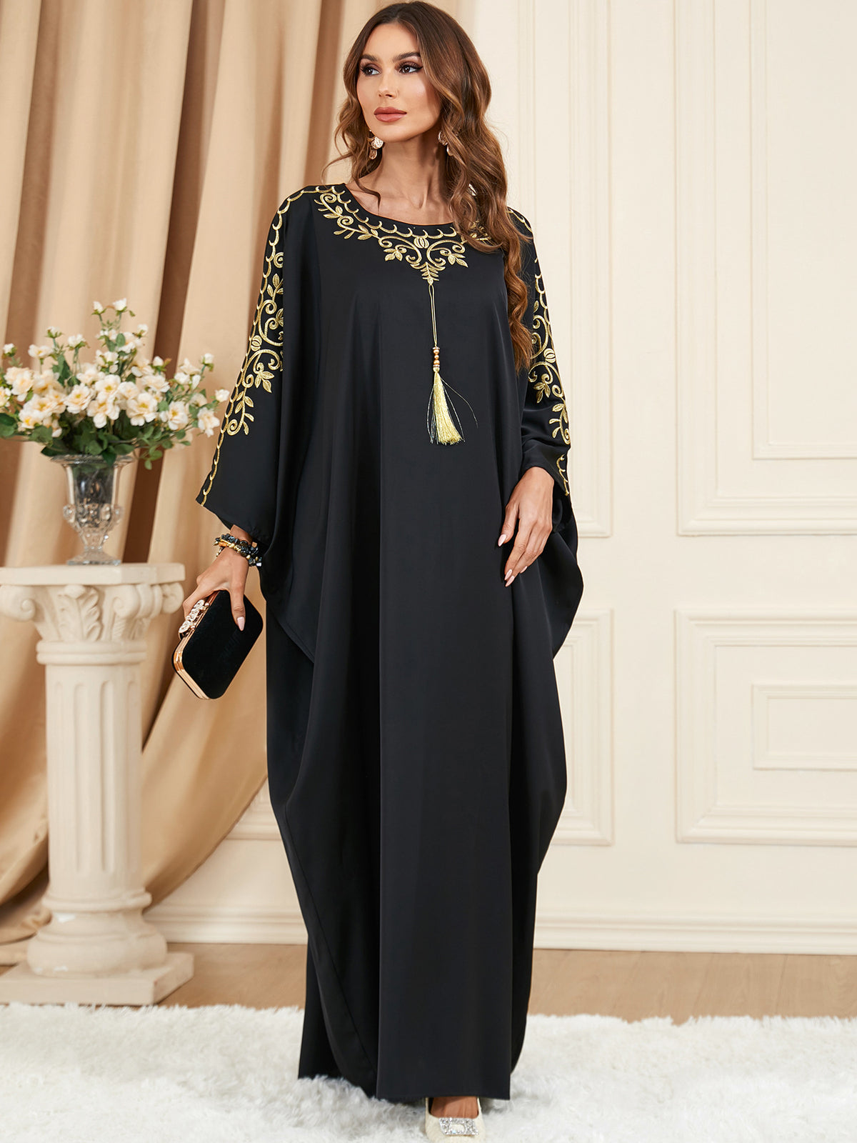 Saharawi Royal Black Kaftan