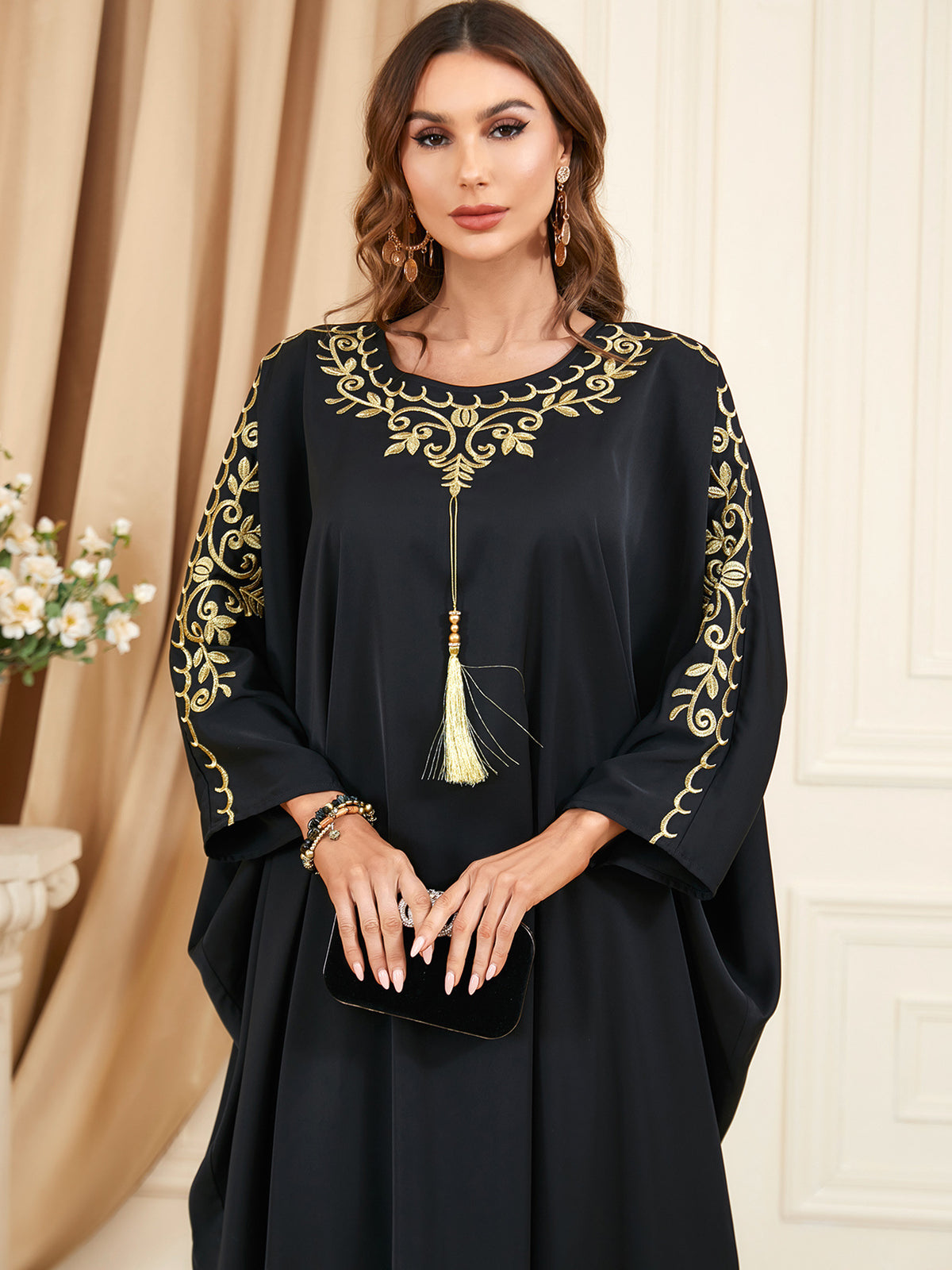 Saharawi Royal Black Kaftan