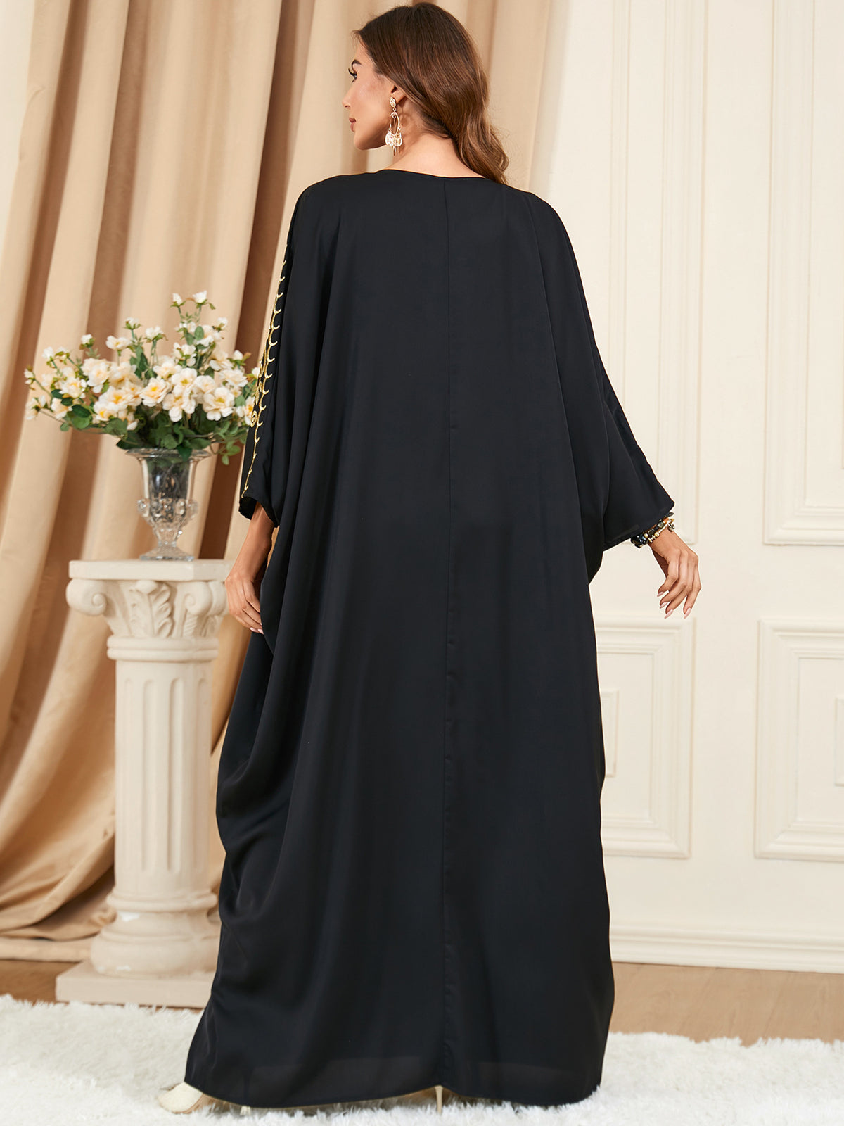 Saharawi Royal Black Kaftan