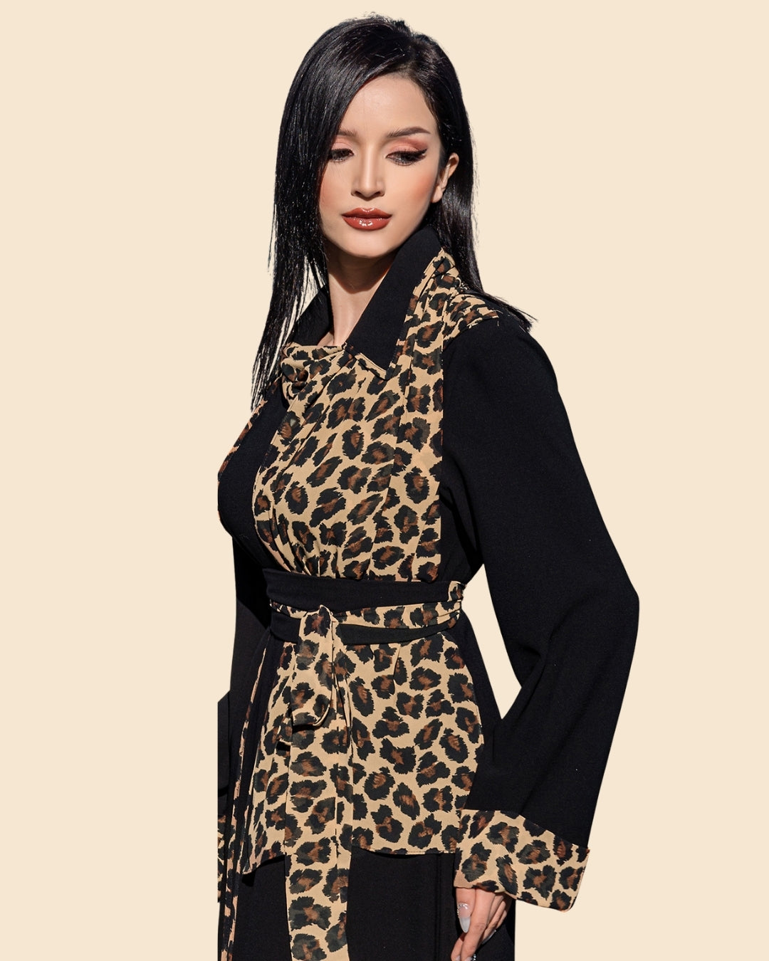 Saharawi Leopard Print Long Dress