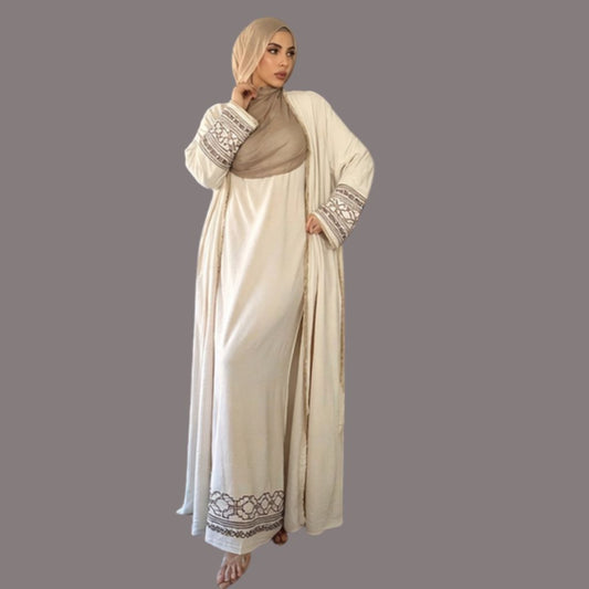 Saharawi Modest Couture Two Piece Abaya with Inner