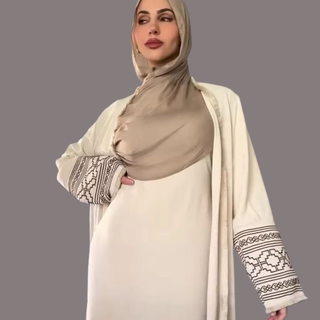 Saharawi Modest Couture Two Piece Abaya with Inner
