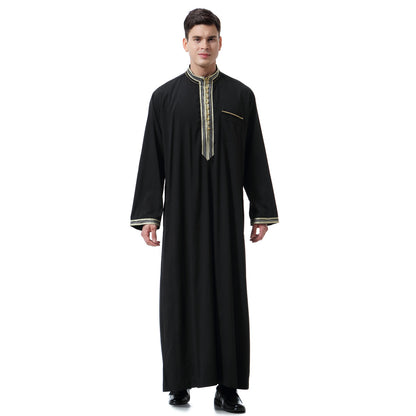Saharawi Collared Thobe With Embroidery Detailing