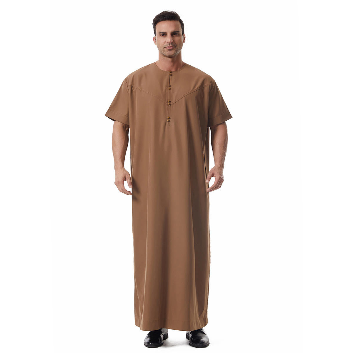 Men’s Round Neck Short Sleeve Thobe