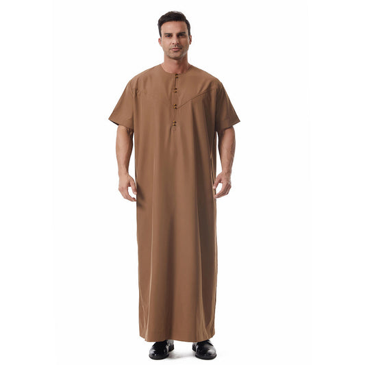 Men’s Round Neck Short Sleeve Thobe