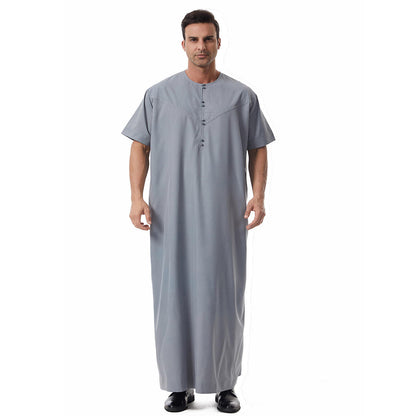 Men’s Round Neck Short Sleeve Thobe