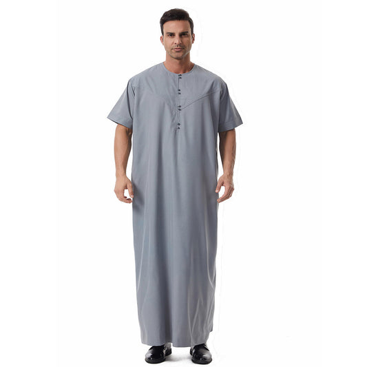 Men’s Round Neck Short Sleeve Thobe
