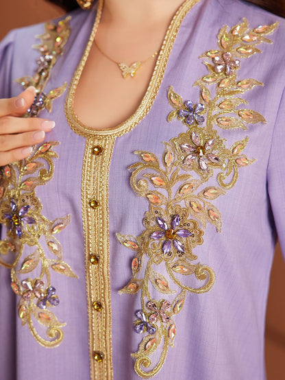 Saharawi Lavender Embellished Dress