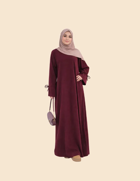 Saharawi Bow Sleeve Modest Abaya Dress