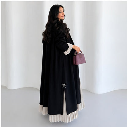 Saharawi Elegant Black Open Abaya