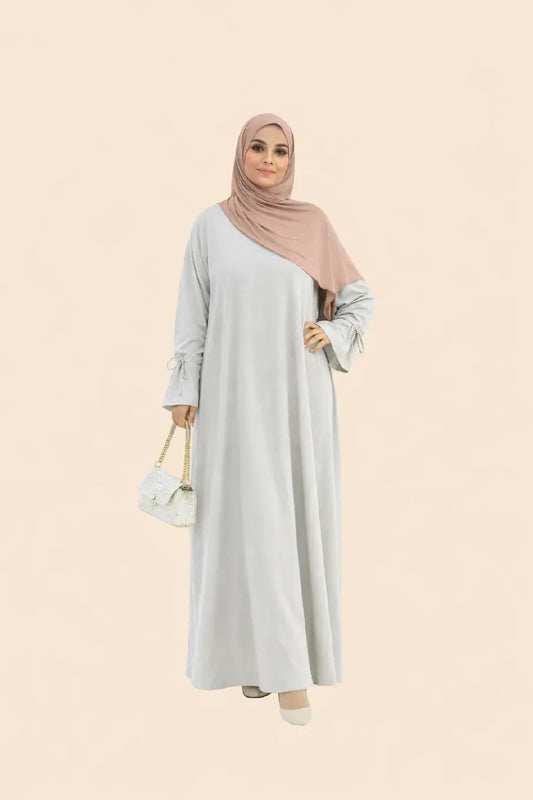 Saharawi Bow Sleeve Modest Abaya Dress