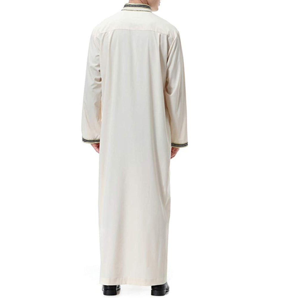 Saharawi Collared Thobe With Embroidery Detailing