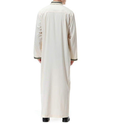 Saharawi Collared Thobe With Embroidery Detailing